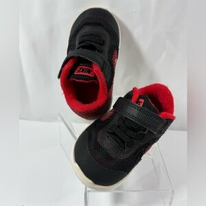 Nike Revolution 3 Unisex Toddler Size 5 Black/Red Slip-On Running Shoes